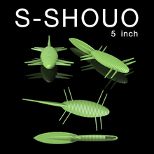 mold s-shouo 5 inch 3d stl step file cnc print gadget fishing lure soft bait hook bass trout salmon 3d print model - Mito3D
