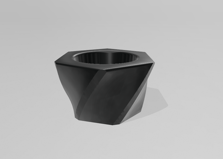 mold spiral pot pots christmas cement plants 3d print model - Mito3D