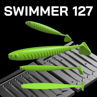 mold swimmer 127 mmstl step file cnc 3d print fishing pour open worm stl bass lure lake river 3d print model - Mito3D