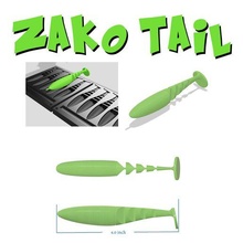 mold zaco tail fishing lure softbait 3d stl file cnc print gadget soft bait hook 3d print model - Mito3D