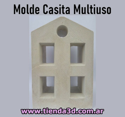 molde casita multiuso moldes casa concreto cemento yeso artesania ollas vela sahumador sahumerios navidad 3d print model - Mito3D