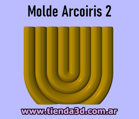 molde maceta arcoiris 2 moldes macetas cemento yeso artesania ollas plantador concreto minimalista nordico 3d print model - Mito3D