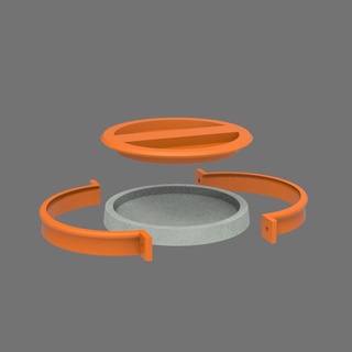 Molde para Platon concreto circulaire outils cémento béton assiette plat moule 3d print model - Mito3D