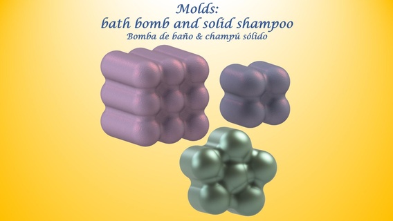 molds bath bomb solid shampoo mould press 3d print model - Mito3D