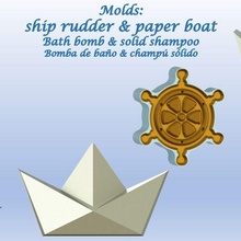 Formen Bad Bombe solide Shampoo ba Lido Schimmel Drücken Papier Boot Schiff Ruder 3d print model - Mito3D