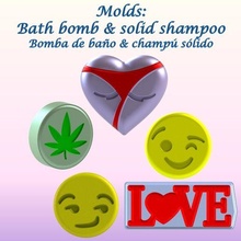 Formen Bad Bombe solide Shampoo ba Lido Schimmel Drücken 3d print model - Mito3D