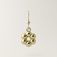molecola design orecchini gioiello gioielleria rodio argento stampabile regalo oro donne bianca orecchino sterlina palla 3d print model - Mito3D