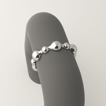 molécula diseño anillo joya joyería anillos rodio plata imprimible regalo oro mujer blanco Moda elegante libra esterlina futurista moderno 3d print model - Mito3D