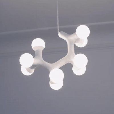 molekül lampe licht e27 modern beleuchtung leben zimmer dekor zuhause haus designer design lampenschirm 3d print model - Mito3D