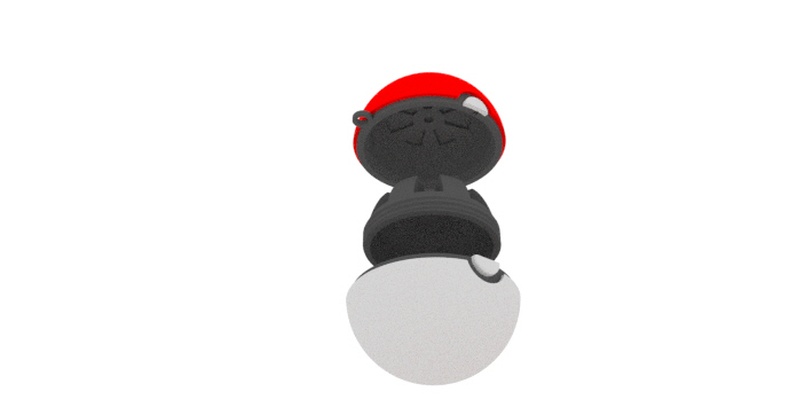 moledor pokeball broyeur 3d print model - Mito3D