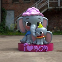 Mama Baby Elefant 3d print model - Mito3D