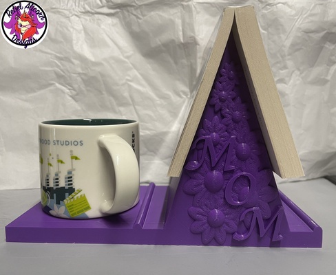 mom book saver home cup holder cell phone tablet mothers day 3d print model - Mito3D