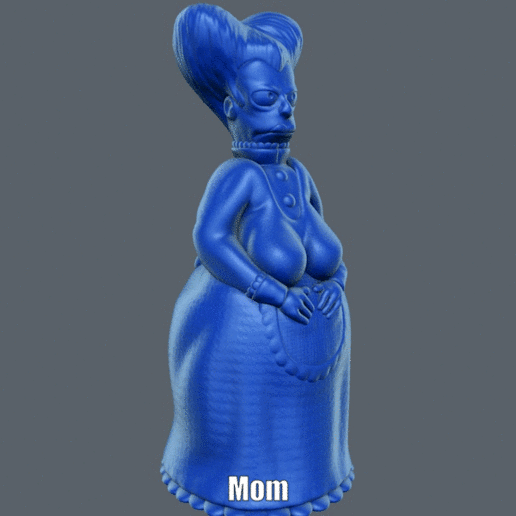 mom easy print support 20th_century antagonist robot carol figure futurama matt_groening model sculpture supportless 3D print model - Mito3D
