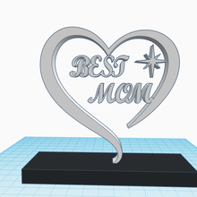 mom heart decor stand 3d print model - Mito3D