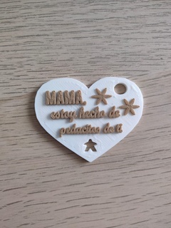 mom heart keychain 3d print model - Mito3D