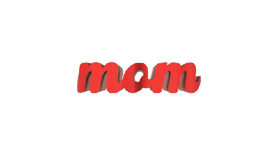 mom heart mom gift mom heart heart  3d print model - Mito3D