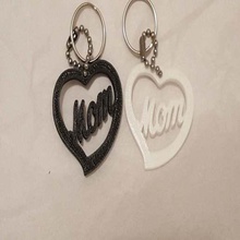 mom inside heart jewelry birthday gift keychain keychains pendant pendants 3d print model - Mito3D