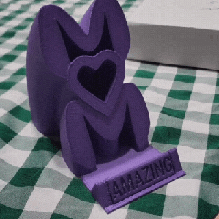 mom phone stand print-n-place rotating words - instant download supports needed holder iphone samsung mothers day love birthday 3d print model - Mito3D
