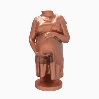mãe grávida presente arte logotipo esculpir escultura miniatura estátua fracasso 3d print model - Mito3D