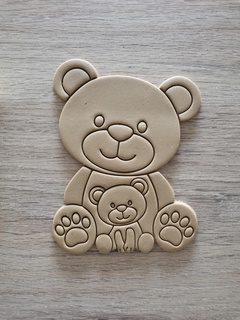 mãe Urso pelúcia biscoito cortador cozimento bebê 3d print model - Mito3D