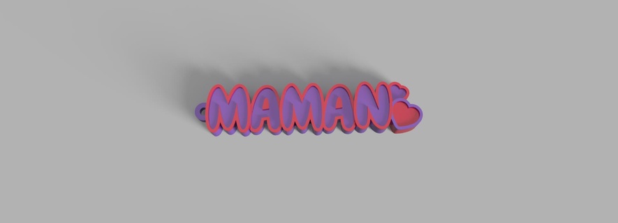 moman keychain key ring first name personalized mom nickname mother's day 3d print model - Mito3D