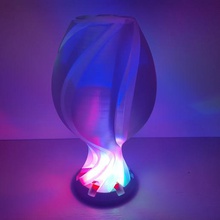 momento da lâmpada 2 a casa decoração vaso spirale vasos de impressão modo espiral luz diodo emissor abajur mesa arte iluminação ambiente 3d print model - Mito3D