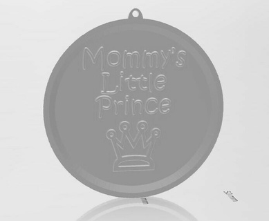 mamãe pequeno Principe litofano chave chaveiro 3d print model - Mito3D
