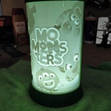 momonsters litophane a casa criança brinquedo decoração kid bebê lâmpada lithophane 3d print model - Mito3D