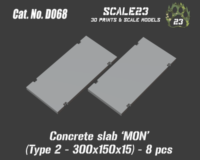 lun béton slab type 2 300x150x15 3d print model - Mito3D