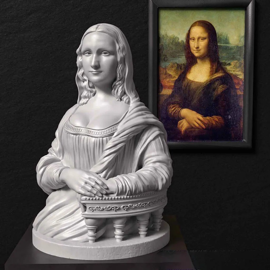 mona lisa la Gioconda Sanat Lisa davinc 3D print model - Mito3D