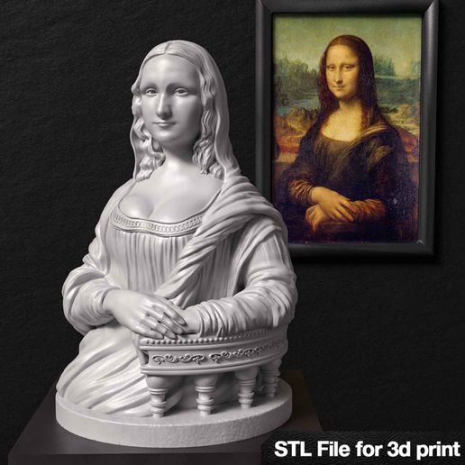 mona Lisa Kunst künstlerisch Deko haesea haesea3dstore Bildhauerei Wohnkultur Inneneinrichtung frei Innere Statue Zahl Artikel Dekoration Mona Ohnmacht 3D print model - Mito3D