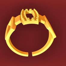 monarca anel jóias anéis moda 3d print model - Mito3D