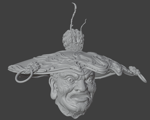 klösterlich insekt hut schwarz mythos wukong kunst stütze china sonne reise westen maske helm boss 3d print model - Mito3D