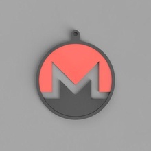 monero keychain art 2d 3d print model - Mito3D