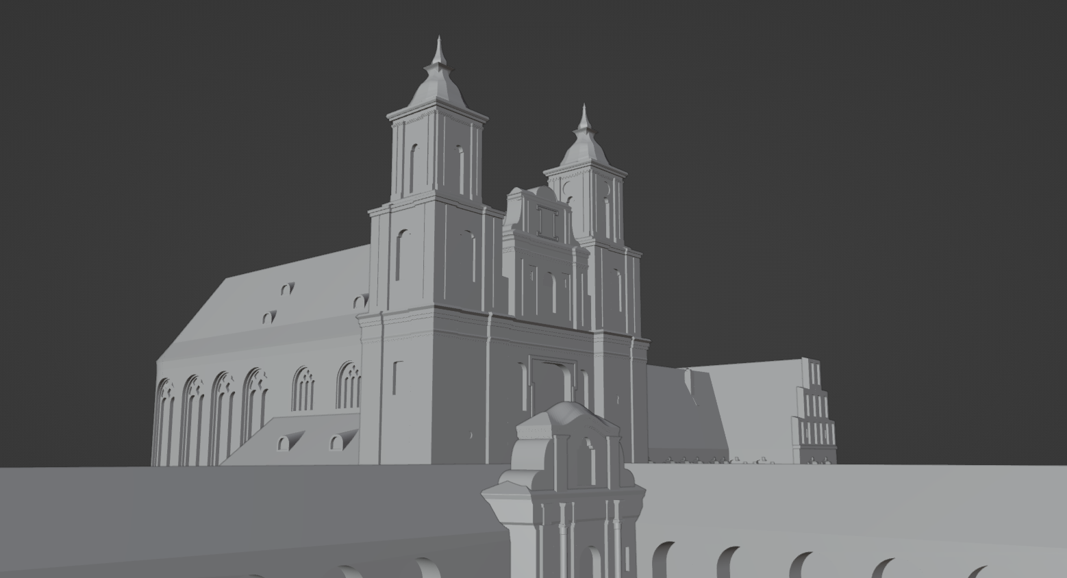 monestary church monk architecture 3D print model - Mito3D