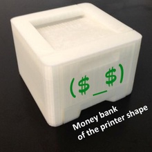 money bank printer shape home 3d print model - Mito3D