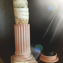 money box art column doric safe hiding place decoration 3d print model - Mito3D