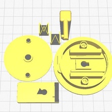money box lock castle key 3d print model - Mito3D