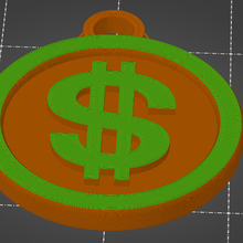 money chain jewelry dollar sign 3d print model - Mito3D