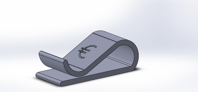 money clip Gadget ticket pliers euros euro silver 3d print model - Mito3D