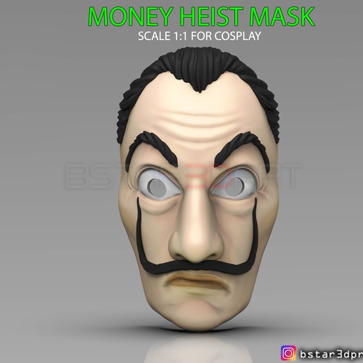 para soygunu maskesi - casa Paso maske cosplay sanat 4 para-heist-sezon para-heist-kafala para-heist-yüz para-heist-aksesuarlar para-heist-oyuncak para-heist-kask para-heist 3D print model - Mito3D