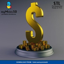 money sign ornament lucky 3d print models art stl 3dprinting 3dprint miniature toy arttoy figures miniatures videogames collectibles decorations cute kawaii fortune house 3d print model - Mito3D