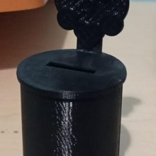 caixa dinheiro Caixa Oyuncak arredondar cilindro cobrir pára 3d print model - Mito3D