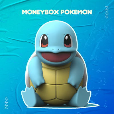 moneybox pokemon home squirtle piggy bank unicorn 3d print model - Mito3D