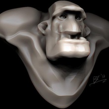 mongo art 3d creature funny model sculpt speed zbrush sculptures 3d print model - Mito3D