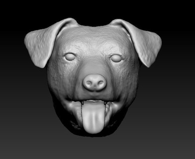 mongrel dog animals pets 3d print model - Mito3D