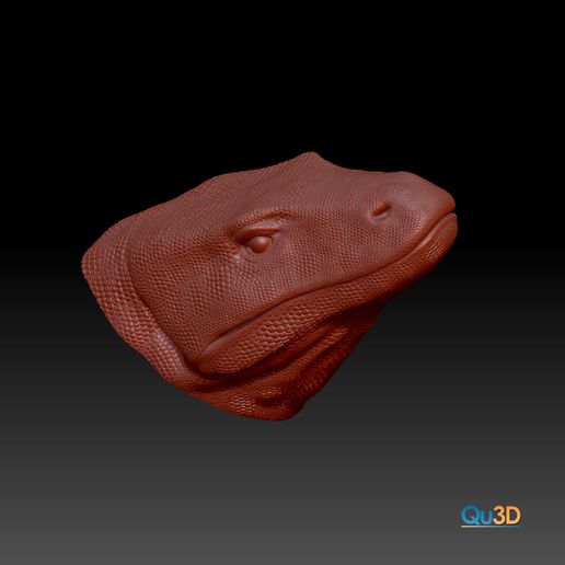 monitor 3d Yazdır baş model stl yüksek çokgen Waran heykel teraristikler kertenkele Sanat dekorasyon high polygon 3D print model - Mito3D