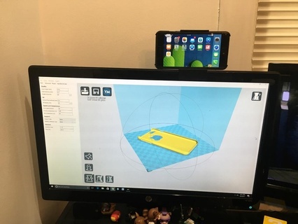 monitor montar teléfono estante soporte iphone 7 móvil inteligente tableta 3d print model - Mito3D