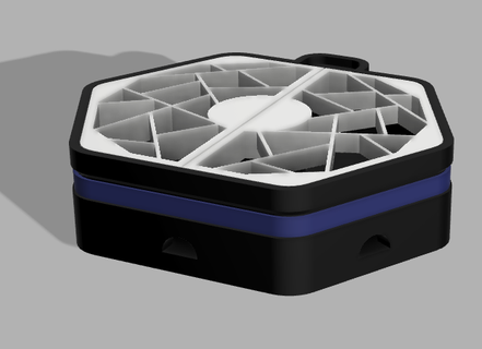 moniteur supporter hexagone câble gestion 3d print model - Mito3D