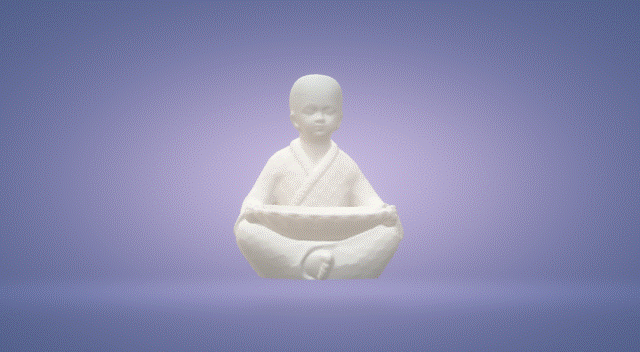 monge budismo Buda figura decoração arte zen religioso budista religião fé presente estatueta Rezar oriental reiki meditação 3D print model - Mito3D